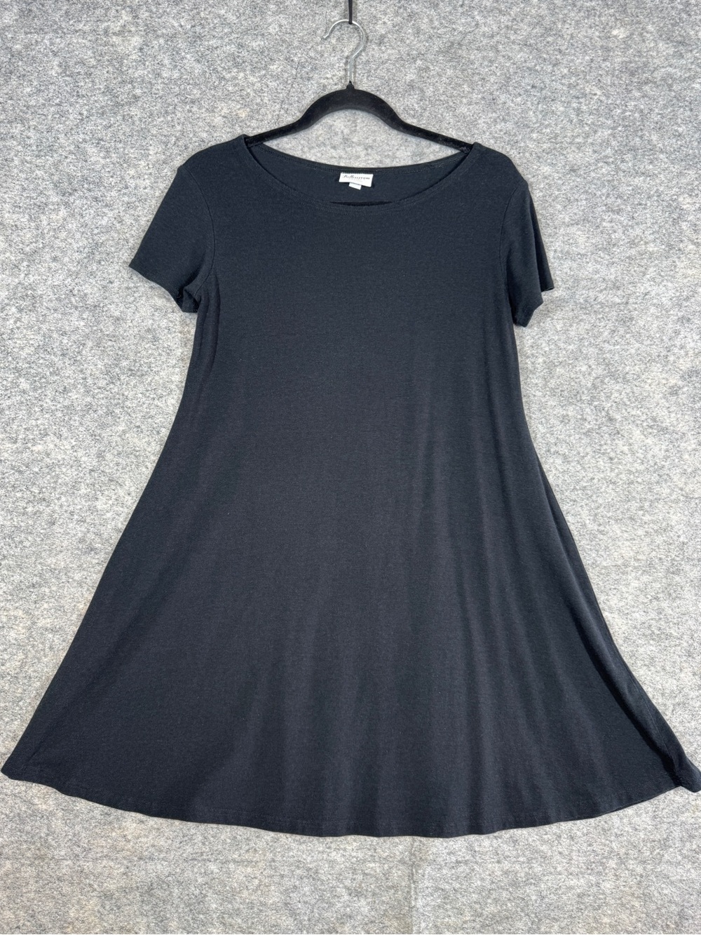 Buttercream Bamboo Blend Swing Dress Black XS Casual Minimalist Summer Chic - Picture 2 of 10